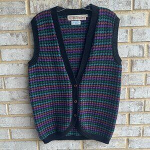 Auld School Trading Company Vintage Scotland Lambswool Sweater Vest Women's L
